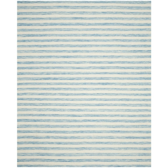 SAFAVIEH Dhurries Joetta Geometric Area Rug, Aqua/Ivory, 6' x 6' Square