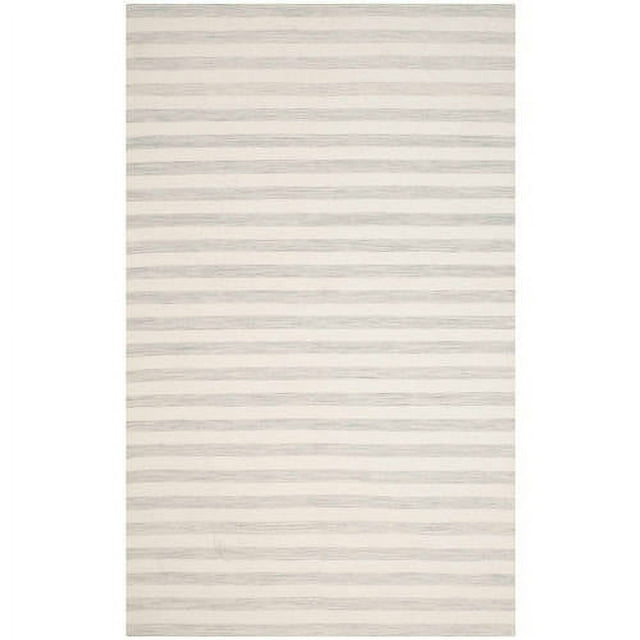 SAFAVIEH Dhurries Joetta Geometric Area Rug, Light Blue/Ivory, 3' x 5'