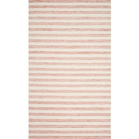 SAFAVIEH Dhurries Joetta Geometric Area Rug, Rust/Ivory, 6' x 6' Square