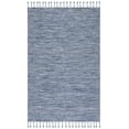thumbnail image 1 of SAFAVIEH Dhurries Ksenija Solid Wool Area Rug, Navy/Beige, 5' x 8', 1 of 8