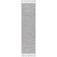 thumbnail image 1 of SAFAVIEH Dhurries Ksenija Solid Wool Runner Rug, Dark Grey/Beige, 2'3" x 8', 1 of 10