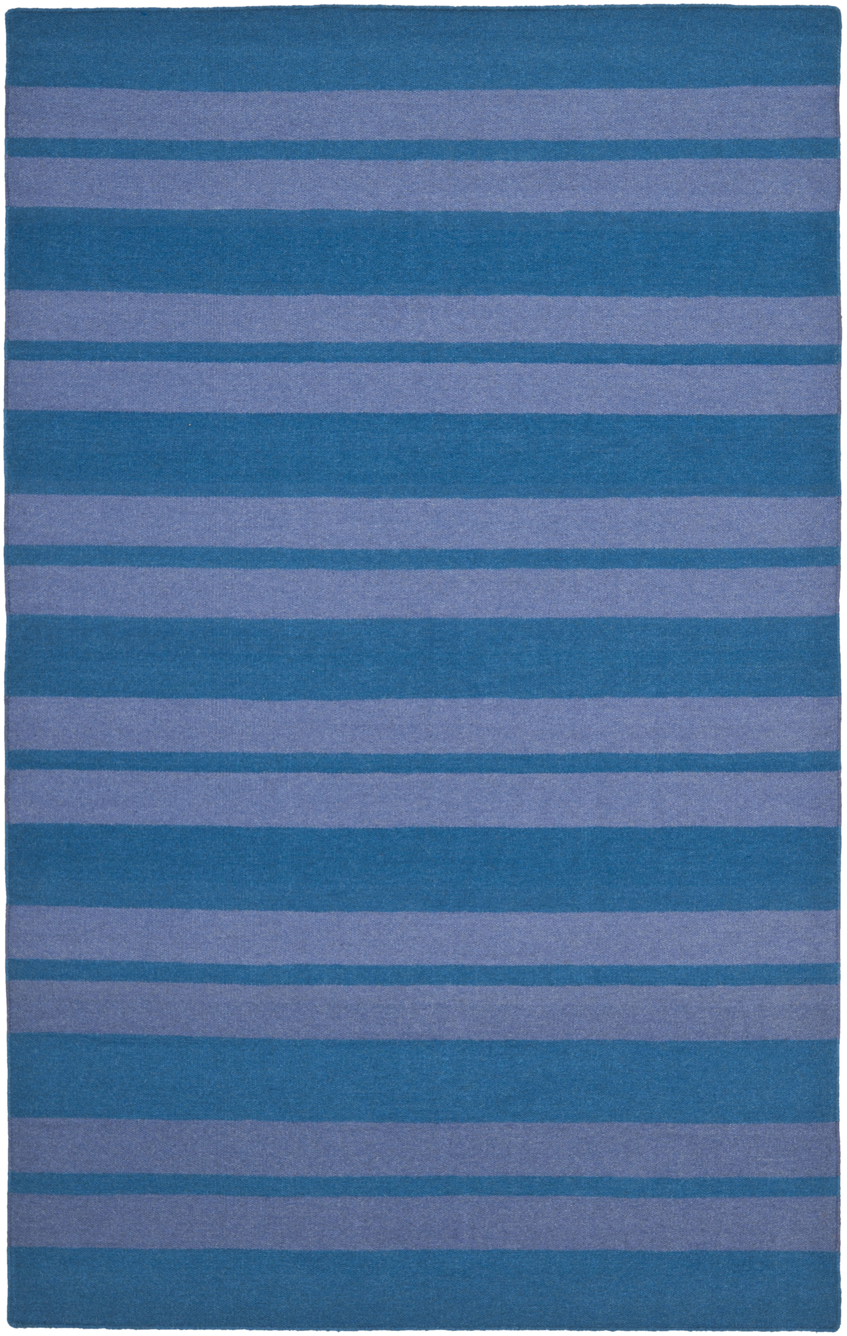 Turquoise and Lavender Geometric Wool Area Rug, 3' x 5'