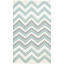 SAFAVIEH Dhurries Marisa Geometric Area Rug, Blue/White, 3' x 5'