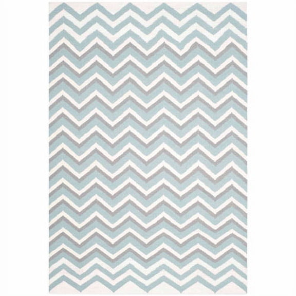 SAFAVIEH Dhurries Marisa Geometric Area Rug, Blue/White, 4' x 6'