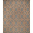 thumbnail image 1 of SAFAVIEH Dhurries Sebastian Geometric Wool Area Rug, Blue/Orange, 6' x 9', 1 of 11