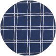 thumbnail image 1 of SAFAVIEH Dhurries Skyler Geometric Area Rug, Navy/Ivory, 6' x 6' Round, 1 of 3