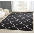 thumbnail image 1 of SAFAVIEH Dhurries Solomon Geometric Area Rug, Black/Ivory, 8' x 10', 1 of 10