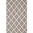 thumbnail image 1 of SAFAVIEH Dhurries Tabitha Geometric Area Rug, Dark Grey/Ivory, 6' x 9', 1 of 9