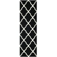 thumbnail image 1 of SAFAVIEH Dhurries Tabitha Geometric Runner Rug, Black/Ivory, 2'6" x 6', 1 of 4