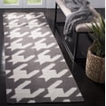 thumbnail image 1 of Safavieh Dhurries Tara Geometric Runner Rug, Gray/Ivory, 2'6" x 6', 1 of 9