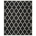 thumbnail image 1 of SAFAVIEH Dhurries Toby Geometric Area Rug, Black/Ivory, 4' x 6', 1 of 9