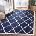 thumbnail image 1 of SAFAVIEH Dhurries Toby Geometric Area Rug, Navy/Ivory, 9' x 12', 1 of 7