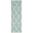 thumbnail image 1 of SAFAVIEH Dhurries Toby Geometric Runner Rug, Light Blue/Ivory, 2'6" x 6', 1 of 4