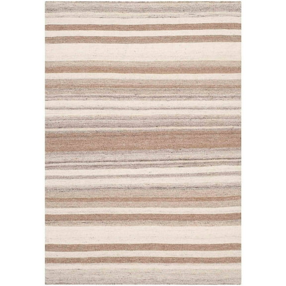 SAFAVIEH Dhurries Tom Geometric Area Rug, Natural/Camel, 2'6" x 4'