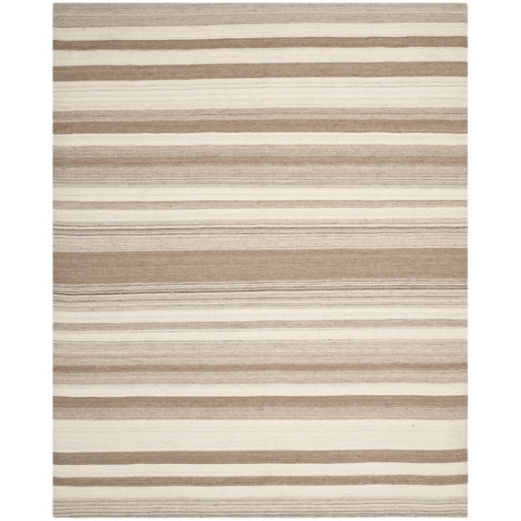 SAFAVIEH Dhurries Tom Geometric Area Rug, Natural/Camel, 3' x 5'