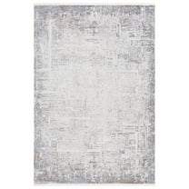 SAFAVIEH Dhurries Toria Geometric Wool Area Rug, Ivory/Purple, 5' x 8'