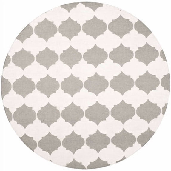 SAFAVIEH Dhurries Warren Geometric Area Rug, Grey/Ivory, 2'6" x 4'