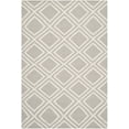 thumbnail image 1 of SAFAVIEH Dhurries Winifred Geometric Area Rug, Grey/Ivory, 4' x 6', 1 of 8