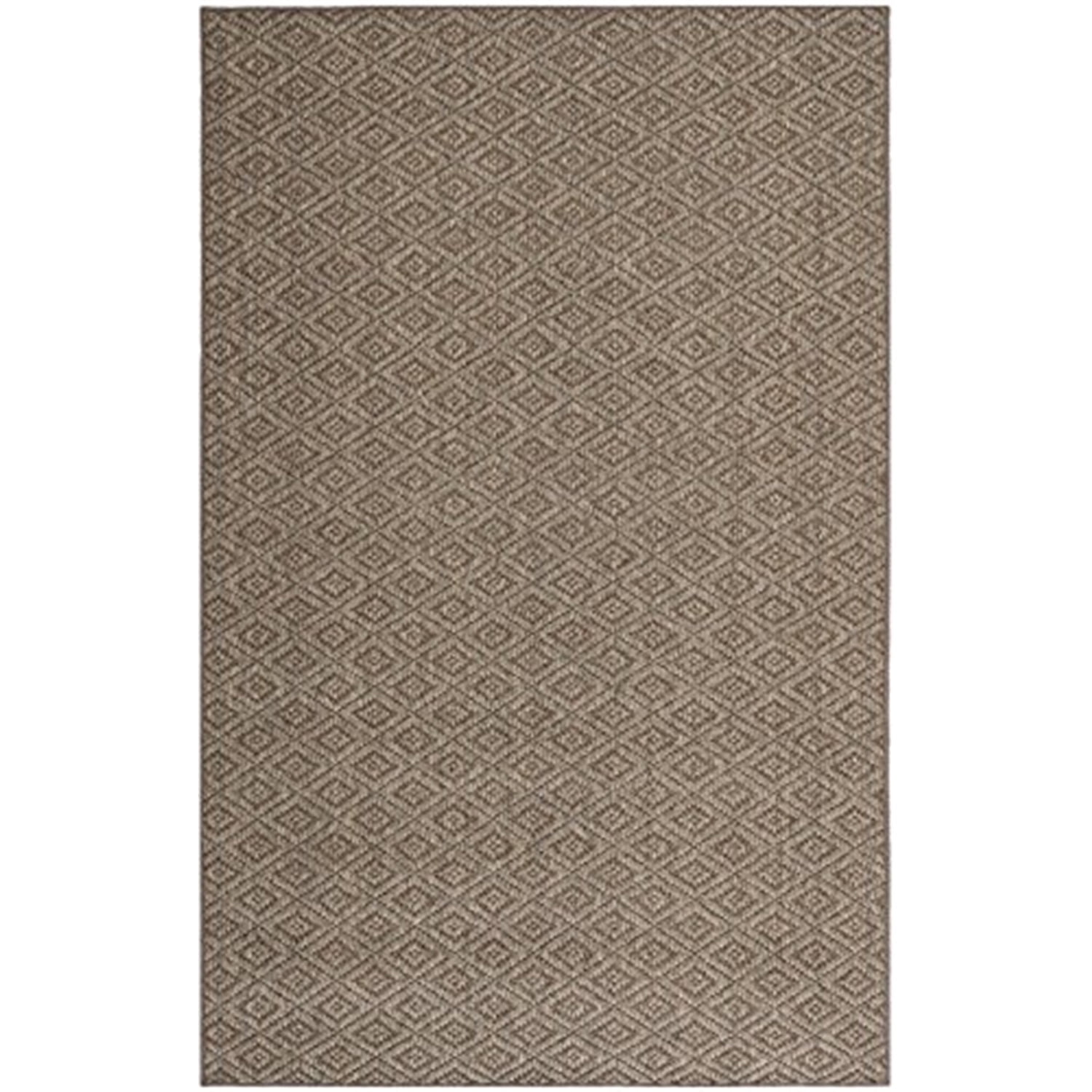 Natural Diamond Pattern Wool and Sisal Area Rug, 8' x 11'