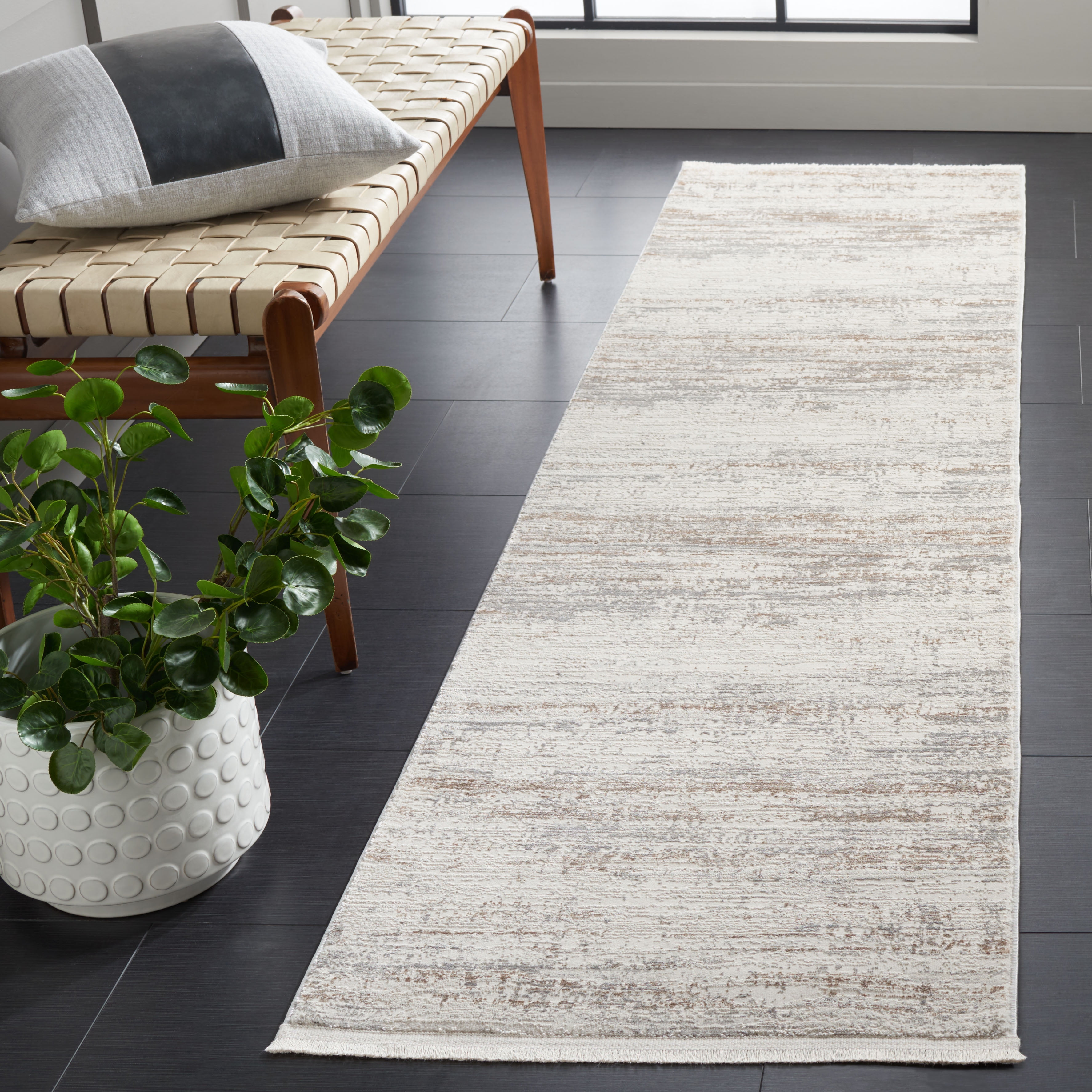 Polyester Runner Rugs Safavieh Diamond Lecia Distressed Polyester Runner Rug, Beige/Gray ...
