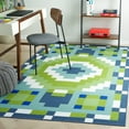 thumbnail image 1 of Safavieh Digital Artifact Gloriana Geometric Machine Washable Area Rug, Blue/Green, 5' x 7', 1 of 11