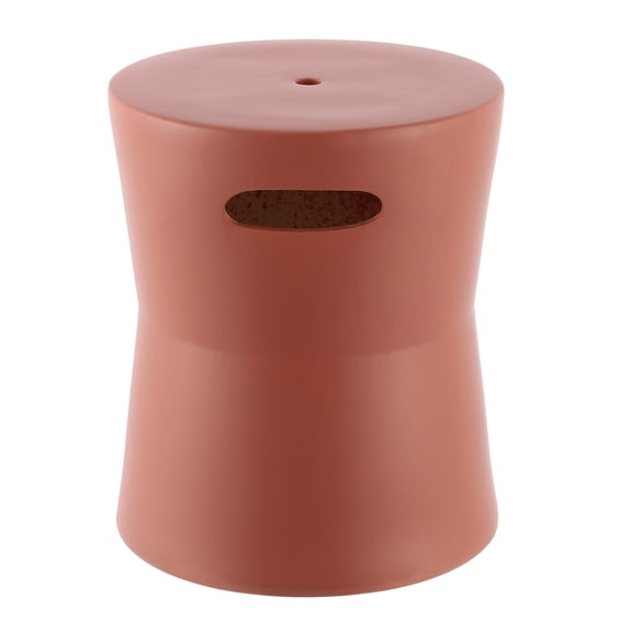 SAFAVIEH Dijera 16" Modern Solid Ceramic Garden Stool, Terracotta