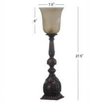 SAFAVIEH Dion 27.5 in. H Traditional Artifact Table Lamp, Oil Rubbed Bronze, Set of 2