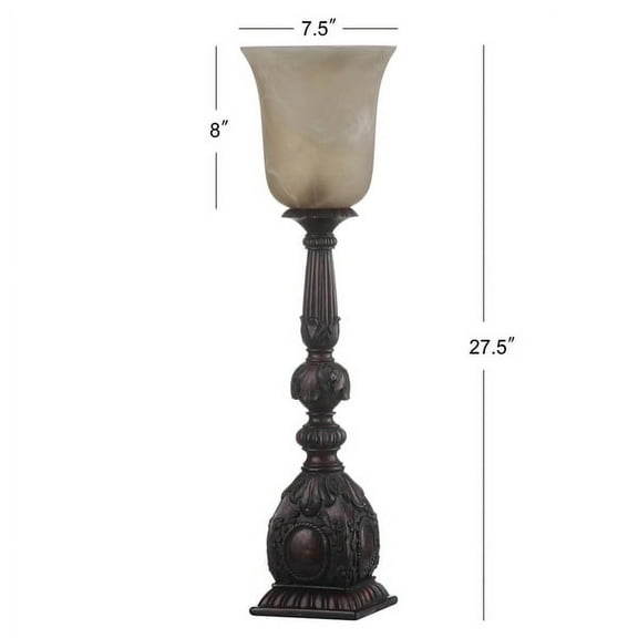 SAFAVIEH Dion 27.5 in. H Traditional Artifact Table Lamp, Oil Rubbed Bronze, Set of 2