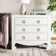 thumbnail image 1 of SAFAVIEH Dion Classic Solid 3 Drawer Chest, White/Gold Handles, 1 of 10