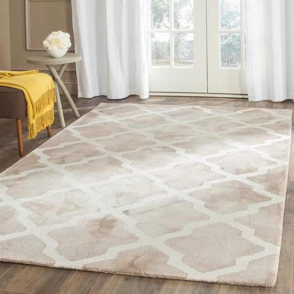 Safavieh Dip Dye Altan Distressed Wool Area Rug, Beige/Ivory, 5' x 5' Square