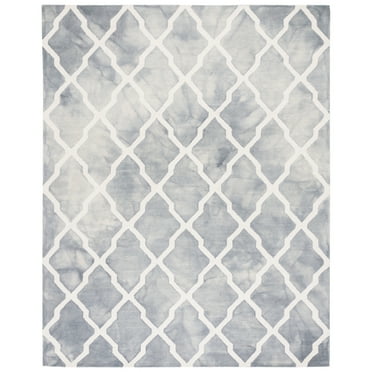 SAFAVIEH Dip Dye Altan Overdyed Geometric Area Rug, Grey/Ivory, 6' x 9'