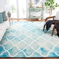 thumbnail image 1 of Safavieh Dip Dye Altan Distressed Wool Area Rug, Turquoise/Ivory, 8' x 10', 1 of 11