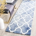 thumbnail image 1 of Safavieh Dip Dye Altan Distressed Wool Runner Rug, Blue/Ivory, 2'3" x 8', 1 of 8