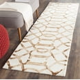thumbnail image 1 of Safavieh Dip Dye Anglia Distressed Wool Runner Rug, Ivory/Camel, 2'3" x 8', 1 of 7