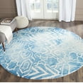 thumbnail image 1 of Safavieh Dip Dye Aylmer Distressed Area Rug, Blue/Ivory, 5' x 5' Round, 1 of 10