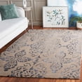thumbnail image 1 of Safavieh Dip Dye Beaumont Distressed Wool Area Rug, Camel/Gray, 5' x 8', 1 of 14
