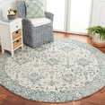 thumbnail image 1 of Safavieh Dip Dye Beranadette Floral Wool Area Rug, Blue/Ivory, 5' x 5' Round, 1 of 11