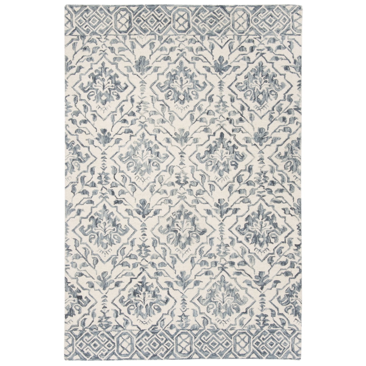 Ivory Wool Hand-Tufted Rectangular Artful Area Rug
