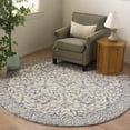 thumbnail image 1 of Safavieh Dip Dye Beranadette Floral Wool Area Rug, Light Blue/Ivory, 3' x 3' Round, 1 of 11