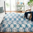 thumbnail image 1 of Safavieh Dip Dye Britton Distressed Wool Area Rug, Gray/Ivory Blue, 10' x 14', 1 of 13