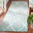 thumbnail image 1 of Safavieh Dip Dye Britton Distressed Wool Runner Rug, Green/Ivory Gray, 2'3" x 8', 1 of 12