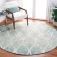 thumbnail image 1 of Safavieh Dip Dye Britton Distressed Wool Area Rug, Green/Ivory Gray, 7' x 7' Round, 1 of 12