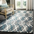 thumbnail image 1 of Safavieh Dip Dye Britton Distressed Wool Area Rug, Gray/Ivory Blue, 5' x 8', 1 of 13