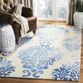 thumbnail image 1 of SAFAVIEH Dip Dye Cadence Damask Wool Area Rug, Beige/Blue, 5' x 8', 1 of 10