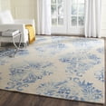 thumbnail image 1 of Safavieh Dip Dye Cadence Damask Wool Area Rug, Beige/Blue, 7' x 7' Square, 1 of 12