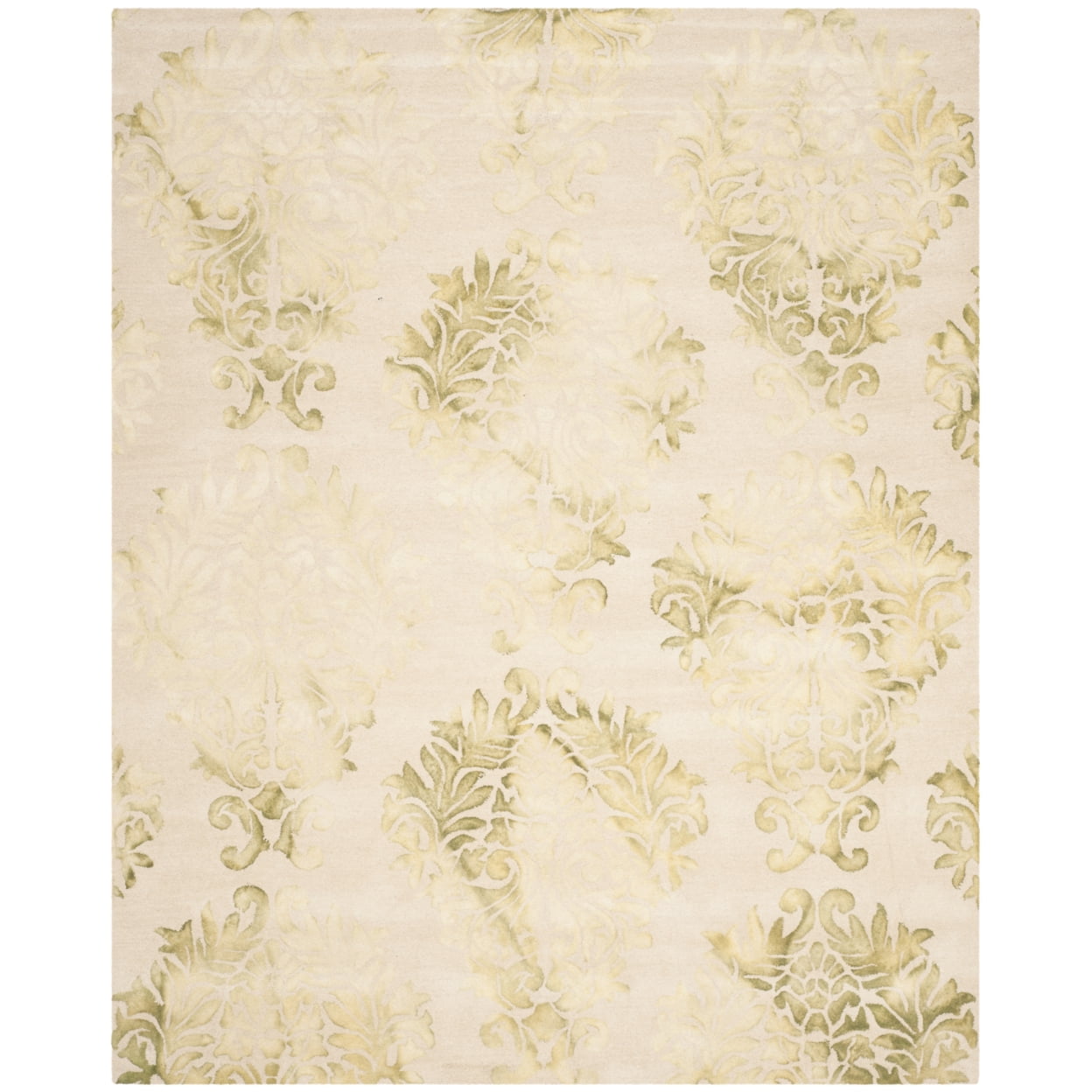Hand-Tufted Artisan Blue Wool Rectangular Area Rug, 5' x 8'
