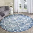 thumbnail image 1 of Safavieh Dip Dye Calanthe Geometric Wool Area Rug, Blue/Ivory, 7' x 7' Round, 1 of 9