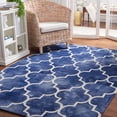 thumbnail image 1 of Safavieh Dip Dye Calanthe Geometric Wool Area Rug, Navy/Ivory, 3' x 5', 1 of 13