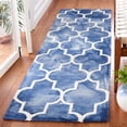 thumbnail image 1 of Safavieh Dip Dye Calanthe Geometric Wool Runner Rug, Navy/Ivory, 2'3" x 6', 1 of 11