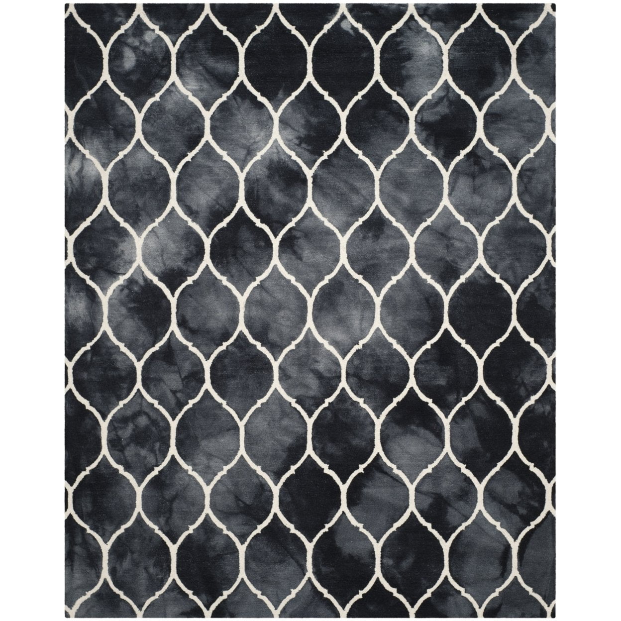 Ivory Rectangular Handmade Tufted Wool Rug, 3' x 5'